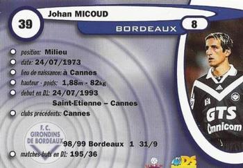 1999-00 DS France Foot #39 Johan Micoud Back