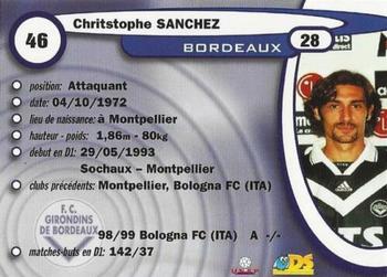 1999-00 DS France Foot #46 Christophe Sanchez Back