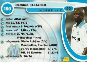 1999-00 DS France Foot #100 Ibrahima Bakayoko Back