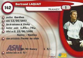 1999-00 DS France Foot #142 Bertrand Laquait Back