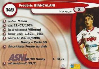 1999-00 DS France Foot #149 Frederic Biancalani Back