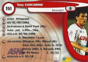 1999-00 DS France Foot #151 Tony Cascarino Back