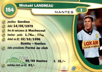 1999-00 DS France Foot #154 Mickael Landreau Back