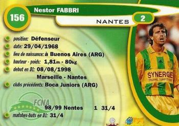 1999-00 DS France Foot #156 Nestor Fabbri Back