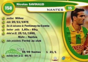 1999-00 DS France Foot #158 Nicolas Savinaud Back
