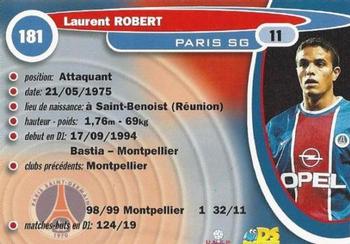1999-00 DS France Foot #181 Laurent Robert Back