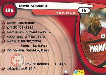 1999-00 DS France Foot #186 David Sommeil Back