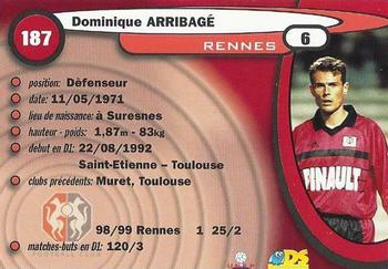 1999-00 DS France Foot #187 Dominique Arribage Back