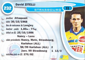 1999-00 DS France Foot #232 David Zitelli Back