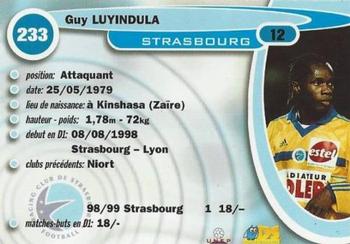 1999-00 DS France Foot #233 Peguy Luyindula Back