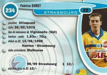 1999-00 DS France Foot #234 Fabrice Ehret Back