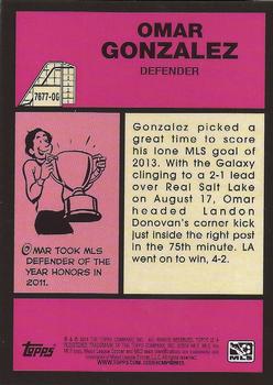 2014 Topps Chrome MLS - '76-77 Footballer Mini #7677-OG Omar Gonzalez Back