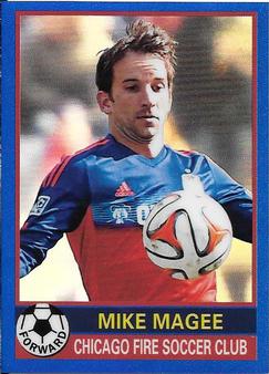 2014 Topps Chrome MLS - '76-77 Footballer Mini Blue Refractors #7677-MM Mike Magee Front
