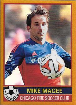 2014 Topps Chrome MLS - '76-77 Footballer Mini Gold Refractors #7677-MM Mike Magee Front