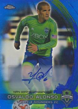 2014 Topps Chrome MLS - Autographs Blue Refractors #76 Osvaldo Alonso Front