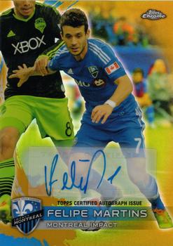 2014 Topps Chrome MLS - Autographs Gold Refractors #66 Felipe Martins Front