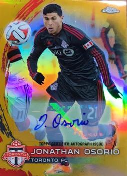 2014 Topps Chrome MLS - Autographs Gold Refractors #82 Jonathan Osorio Front