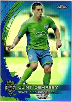 2014 Topps Chrome MLS - Blue Refractors #79 Clint Dempsey Front
