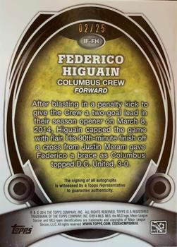 2014 Topps Chrome MLS - In Form Autographs #IF-FH Federico Higuain Back