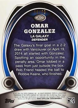2014 Topps Chrome MLS - In Form Blue Refractors #IF-OG Omar Gonzalez Back