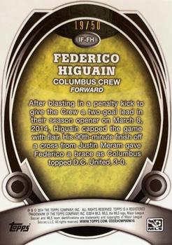 2014 Topps Chrome MLS - In Form Gold Refractors #IF-FH Federico Higuain Back