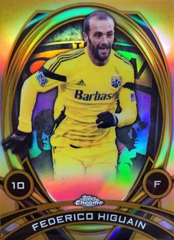2014 Topps Chrome MLS - In Form Gold Refractors #IF-FH Federico Higuain Front
