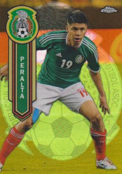 2014 Topps Chrome MLS - Mexican National Team Gold Refractors #MEXN-OP Oribe Peralta Front