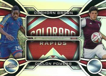 2014 Topps Chrome MLS - One Two #OT-BP Dillon Powers / Deshorn Brown Front