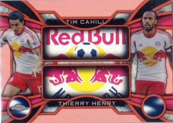 2014 Topps Chrome MLS - One Two Orange Refractors #OT-CH Tim Cahill / Thierry Henry Front