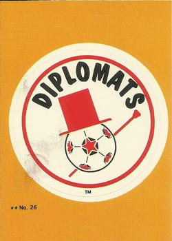 1979 Topps NASL #26 Washington Diplomats Logo Front