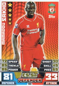 2014-15 Topps Match Attax Premier League #150 Mamadou Sakho Front