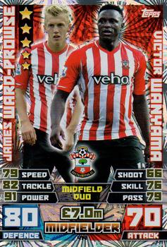 2014-15 Topps Match Attax Premier League #414 James Ward-Prowse / Victor Wanyama Front