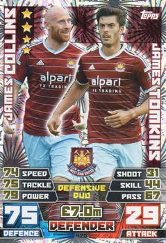 2014-15 Topps Match Attax Premier League #420 James Collins / James Tomkins Front