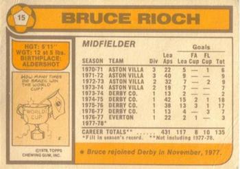 1978-79 Topps #15 Bruce Rioch Back