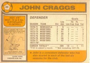 1978-79 Topps #39 John Craggs Back