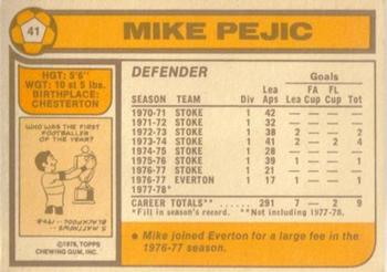 1978-79 Topps #41 Mike Pejic Back