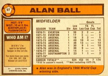 1978-79 Topps #97 Alan Ball Back
