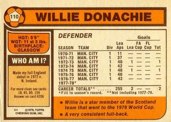 1978-79 Topps #110 Willie Donachie Back