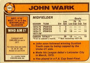 1978-79 Topps #131 John Wark Back