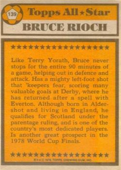 1978-79 Topps #139 Bruce Rioch Back