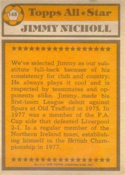 1978-79 Topps #148 Jimmy Nicholl Back