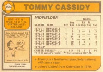 1978-79 Topps #156 Tommy Cassidy Back