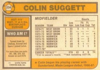 1978-79 Topps #234 Colin Suggett Back