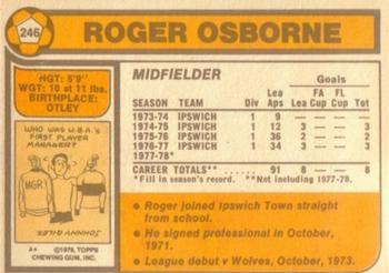 1978-79 Topps #246 Roger Osborne Back