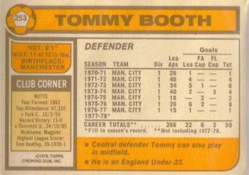 1978-79 Topps #253 Tommy Booth Back