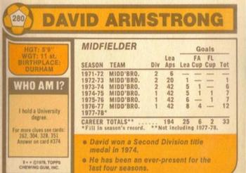 1978-79 Topps #280 David Armstrong Back