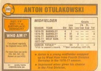 1978-79 Topps #282 Anton Otulakowski Back