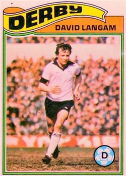 TOPPS-FOOTBALL ORANGE BACK 1978 -#304- DERBY DAVID LANGAN 