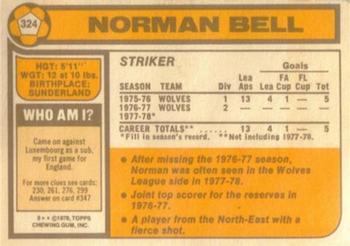1978-79 Topps #324 Norman Bell Back