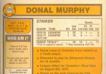 1978-79 Topps #328 Donal Murphy Back